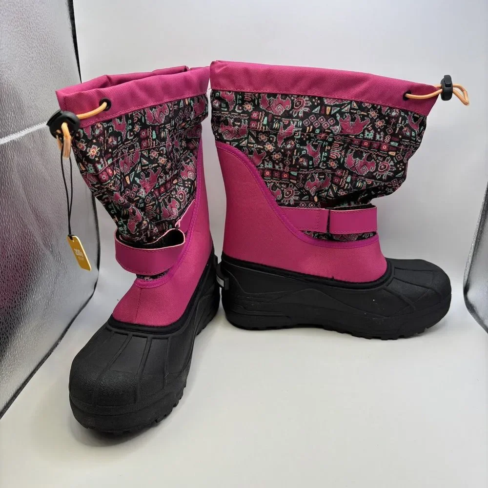Columbia Powderbug Plus II Print Snow Boot Toddler Pink‎ Canvas Size 6